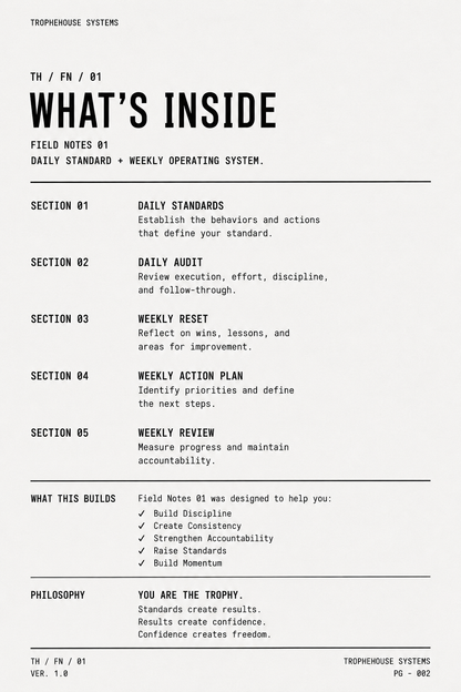 FIELD NOTES 01 — FREE DAILY OPERATING SYSTEM